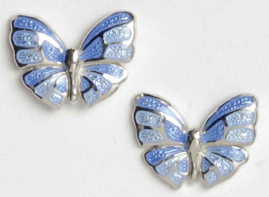 Fine Enamels Sterling Butterfly-Blue Plique A Jour - No Box by Fine Enamels-1