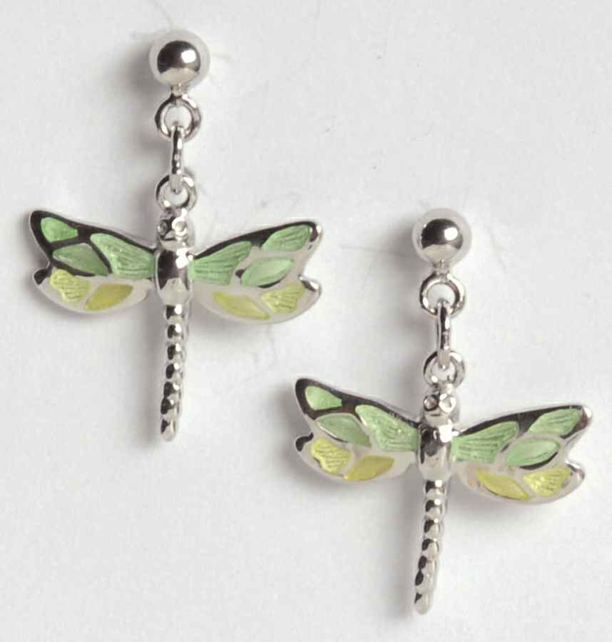 Fine Enamels Sterling Dragonfly-Green Plique A Jour - Boxed by Fine Enamels-1