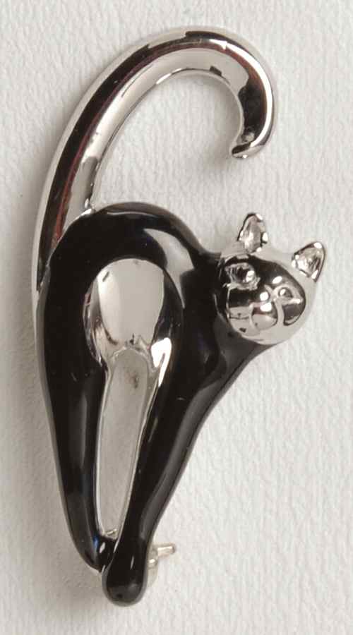Fine Enamels Sterling Black Cat - No Box by Fine Enamels-1