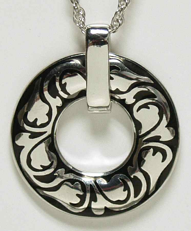 Fine Enamels Sterling Roman Circle-Black - Boxed by Fine Enamels-1