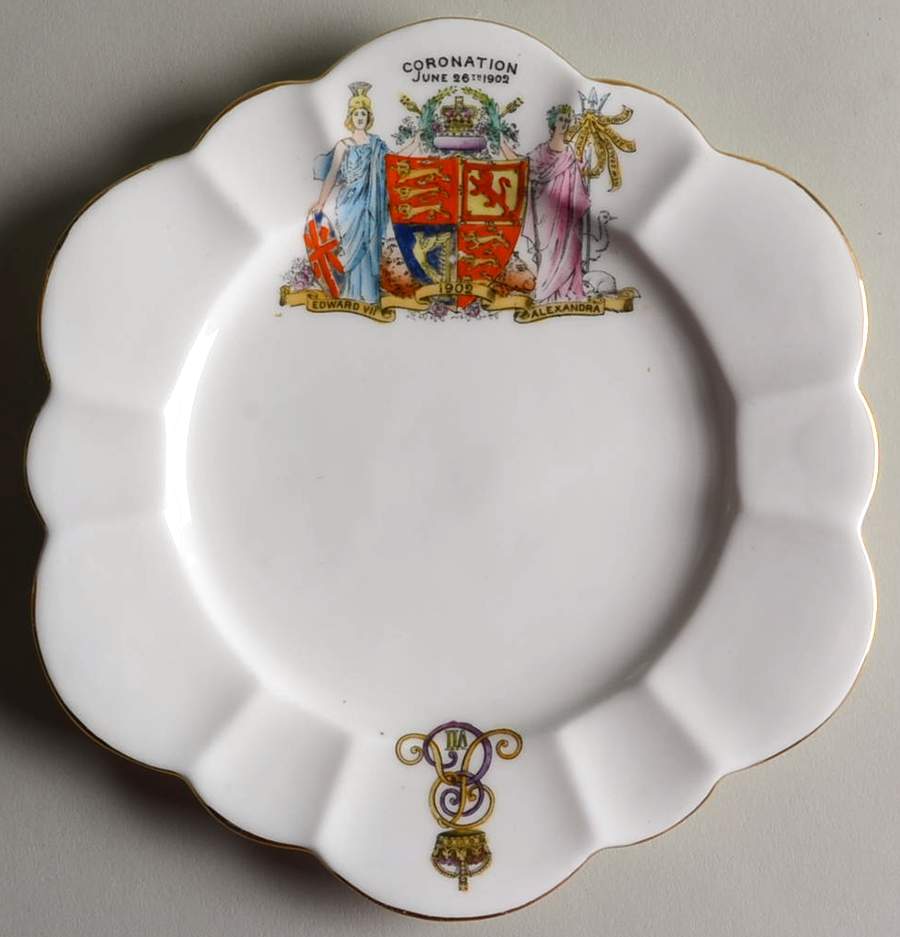 Foley Royalty Commemorative Giftware Edward Vii & Alexandra Coronation Plate - No Box by Foley-1