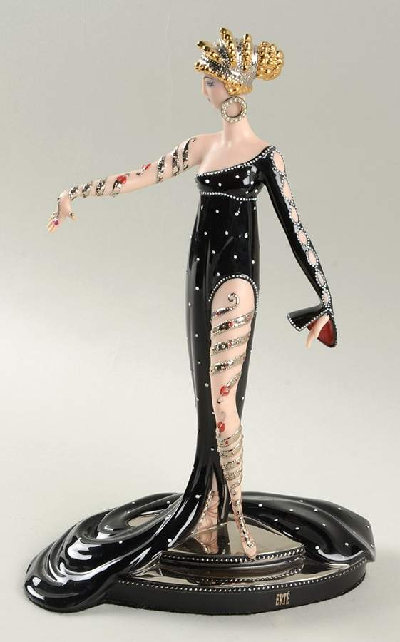 House of Erte' Pearls & Rubies - No Box by Franklin Mint-1