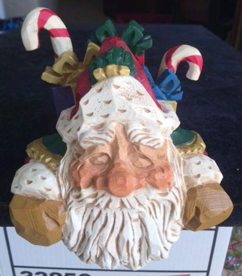 Christmas Figurines Santa Face Shelf Sitting - Boxed by Frykman-1