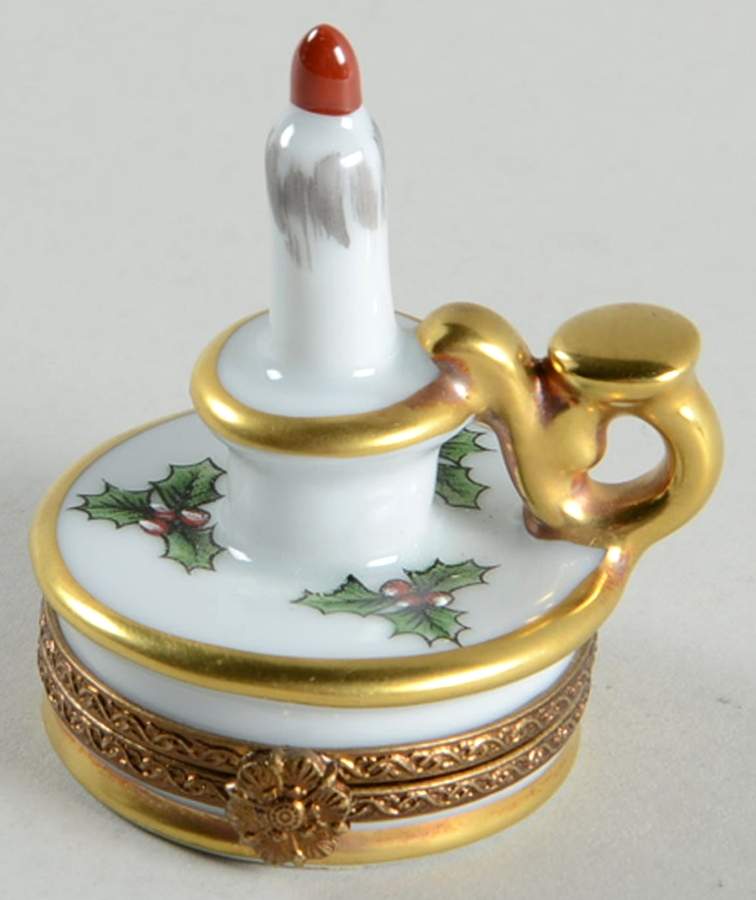 Limoges Boxes Christmas Candle - With Box by Fontanille & Marraud-1