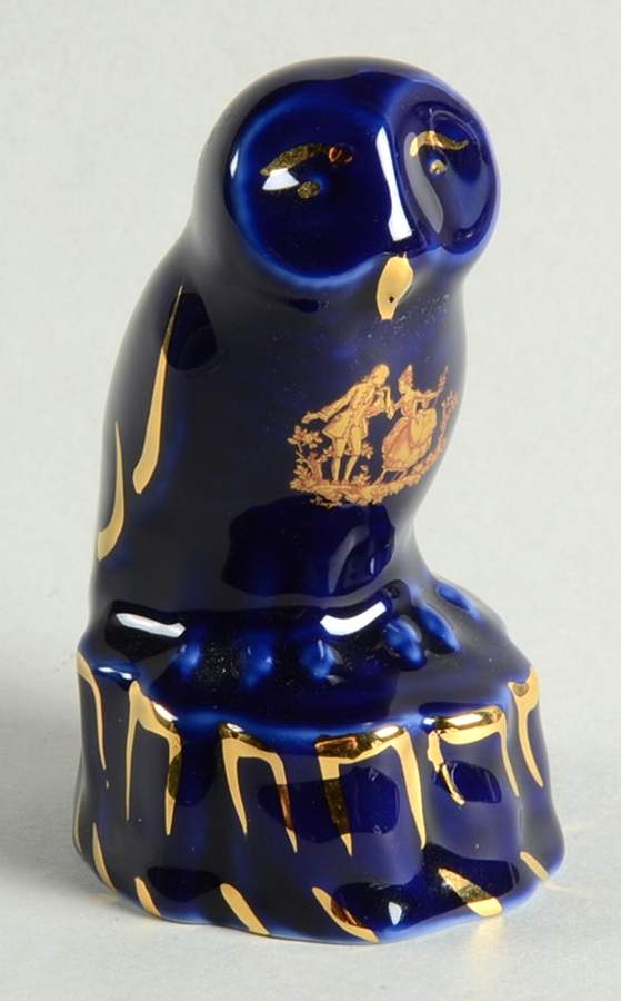 Limoges Miniatures Owl - No Box by Fontanille & Marraud-1