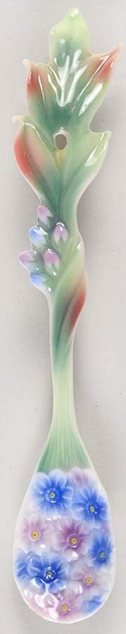 Floral Cup & Saucer Forget Me Not Flower-Spoon - Boxed by Franz Collection-1