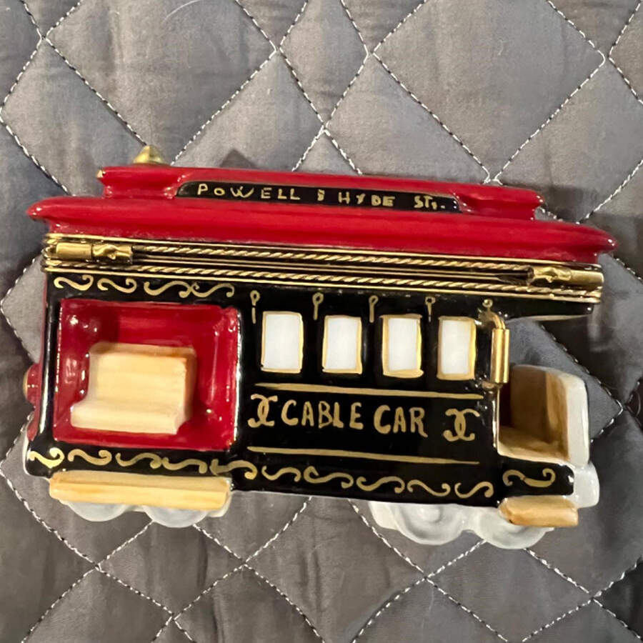 Limoges Boxes San Francisco Cable Car - No Box by French Accents-1