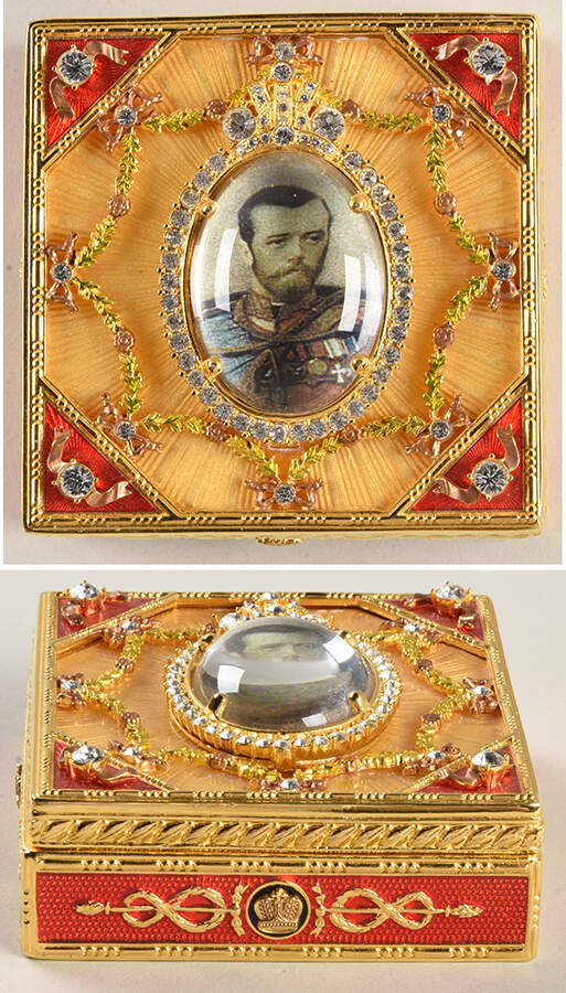 Enamel Guilloche Boxes Imperial Presentation Box-Nicholas Ii - No Box by Faberge-1