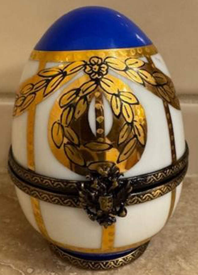 Petite Limoges Surprise Eggs Louis Xiv Crown Surprise Egg - No Box by Faberge-1