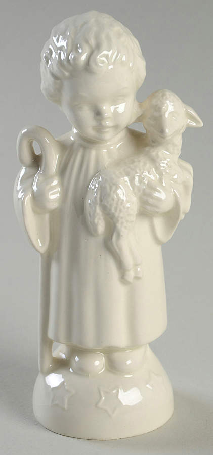 All White Figurines Shepherd Boy-Glossy - No Box by Goebel-1