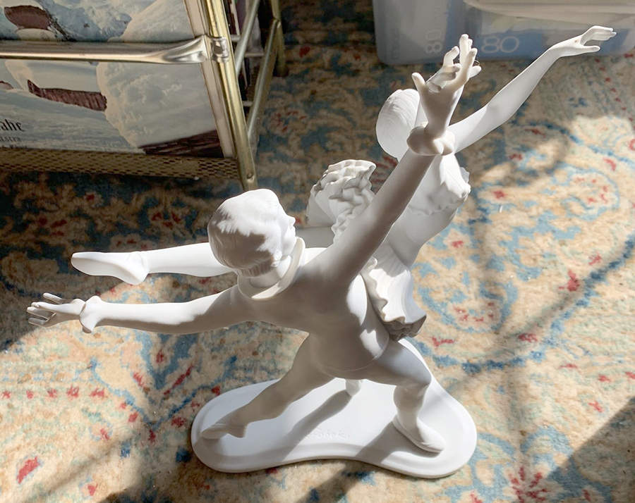 All White Figurines Ballet Dancers-Matte - No Box by Goebel-1