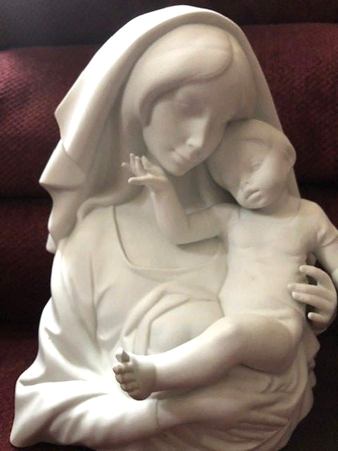 All White Figurines Madonna & Child-Matte - No Box by Goebel-1