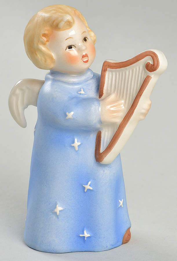 Goebel Figurines Angel Blue With Harp - No Box by Goebel-1