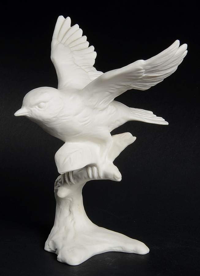 All White Figurines Great Titmouse-Matte - No Box by Goebel-1