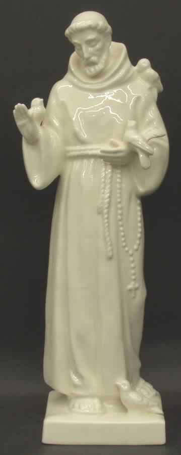 All White Figurines Saint Francis-Glossy - Boxed by Goebel-1