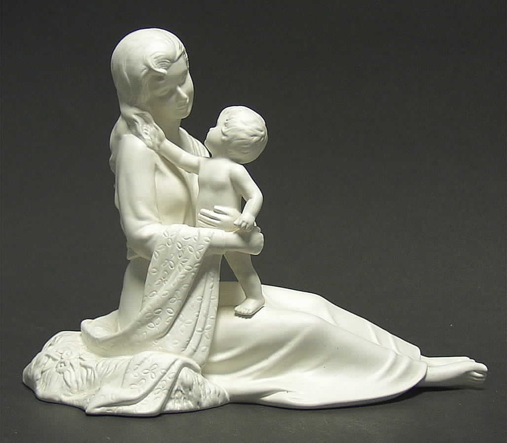 All White Figurines Mother Dear-Matte - Boxed by Goebel-1