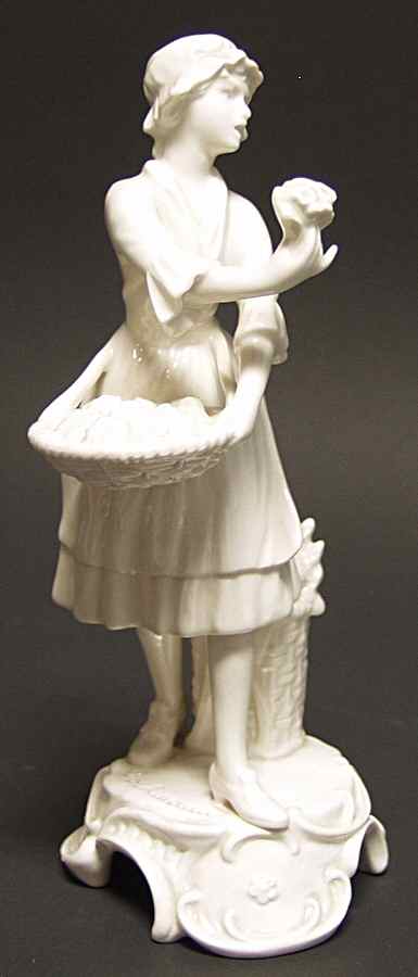 All White Figurines Flower Lady-Matte - No Box by Goebel-1