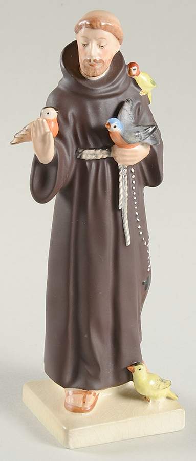 Holy Figurines (Hf Mark) Saint Francis (Colored) - No Box by Goebel-1
