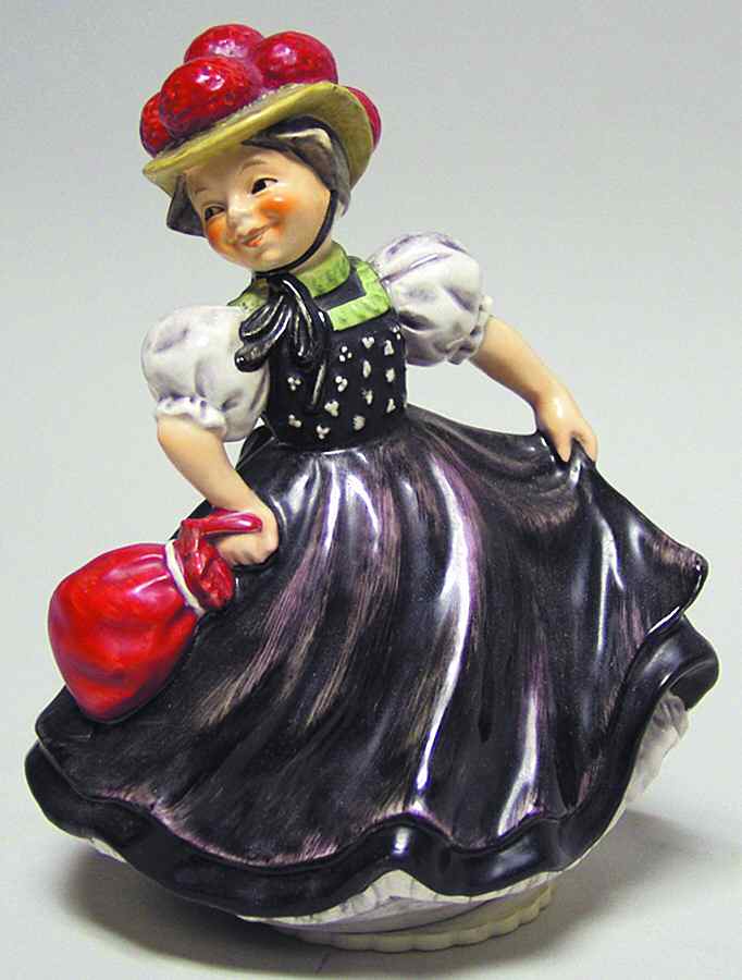Ladies-Musical (Ff Mark) Black Forest Girl In Bollenhut - No Box by Goebel-1