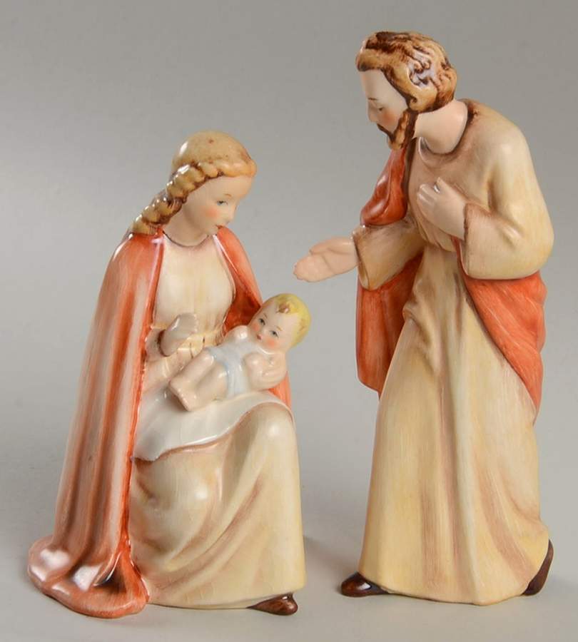 Religious Figurines (HX Mark) Holy Family (Set Of 2) - No Box by Goebel-1