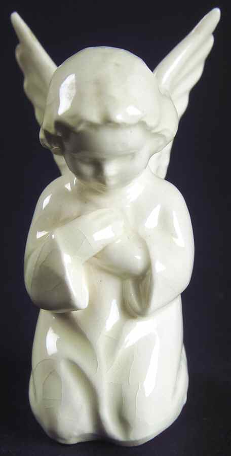 All White Figurines Angel Praying-Glossy - No Box by Goebel-1