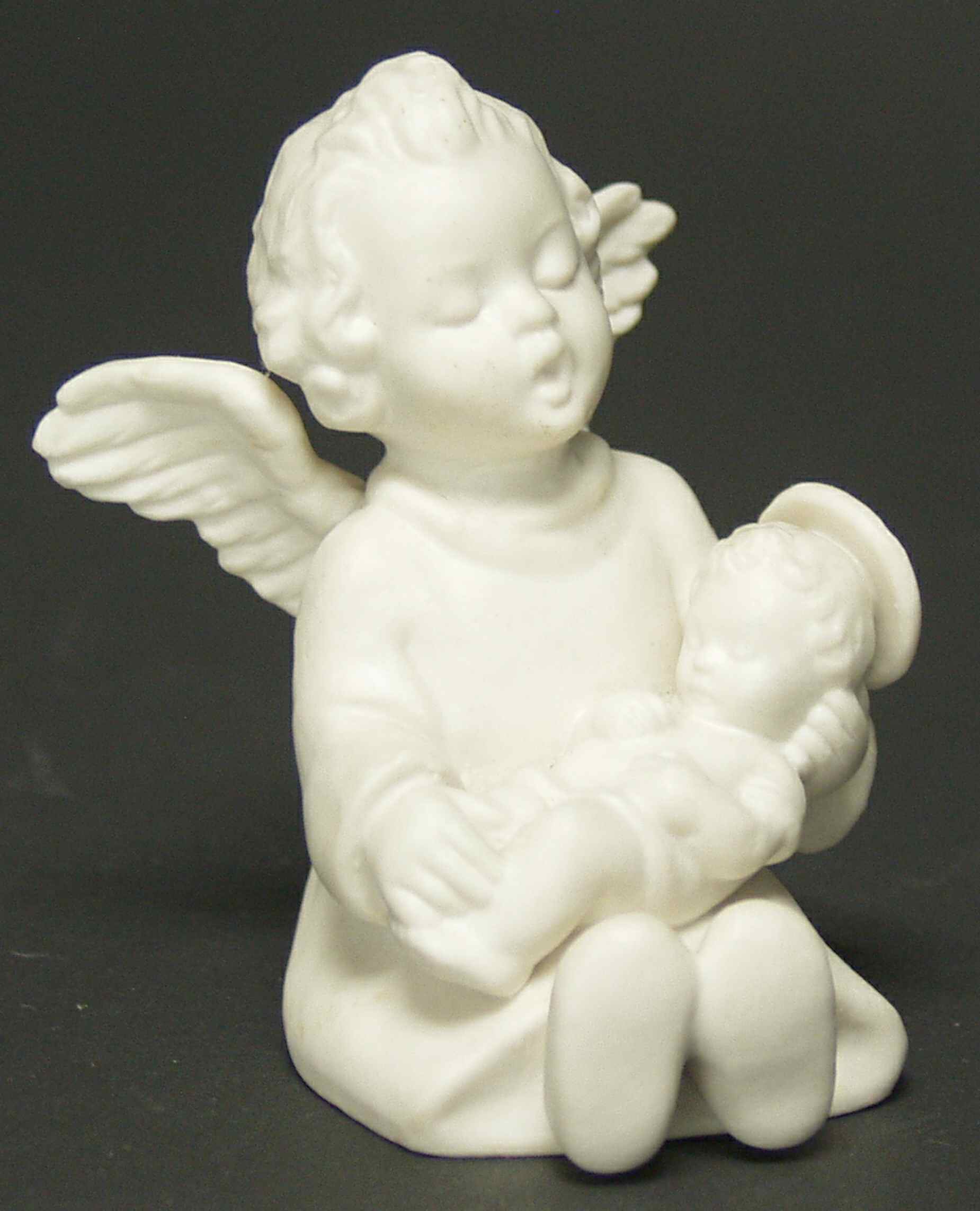 All White Figurines Angel Holding Jesus-Matte - No Box by Goebel-1