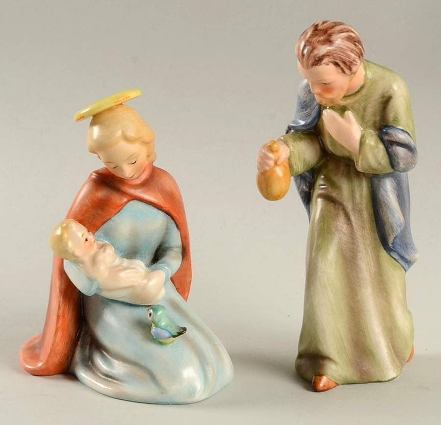 Religious Figurines (HX Mark) Holy Family (Set Of 2) - No Box by Goebel-1