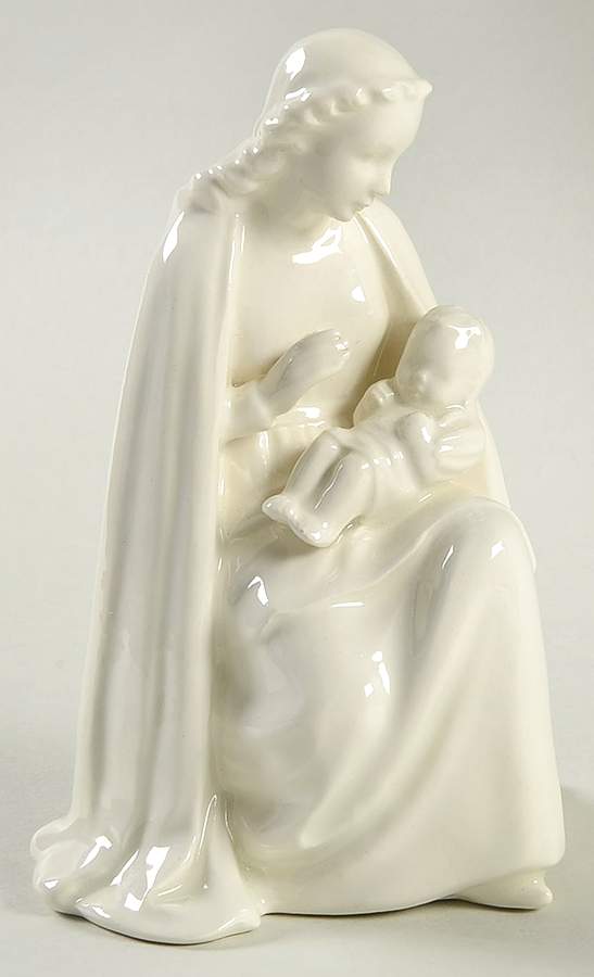 All White Figurines Madonna With Child - Boxed by Goebel-1
