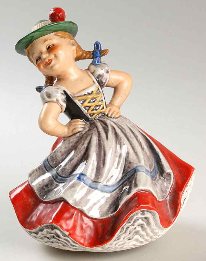 Ladies-Musical (Ff Mark) Bavarian Dancing Girl - With Box by Goebel-1