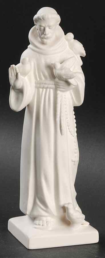All White Figurines Saint Francis-Matte - Boxed by Goebel-1