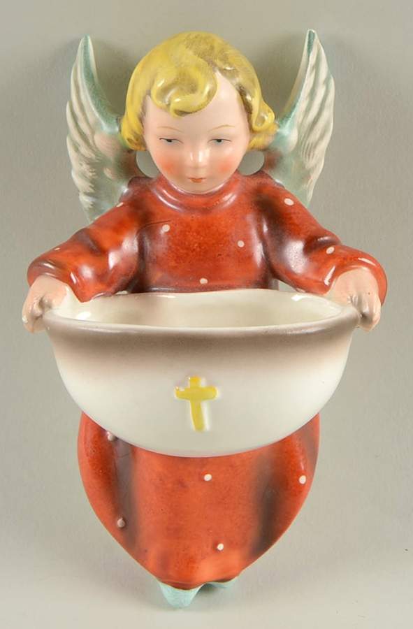 Religious Plaques & Fonts Angel Water Font - No Box by Goebel-1