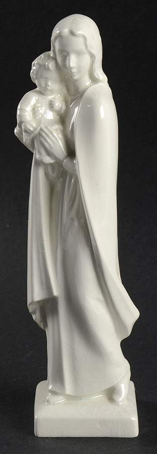 All White Figurines Madonna With Child-Glossy - No Box by Goebel-1