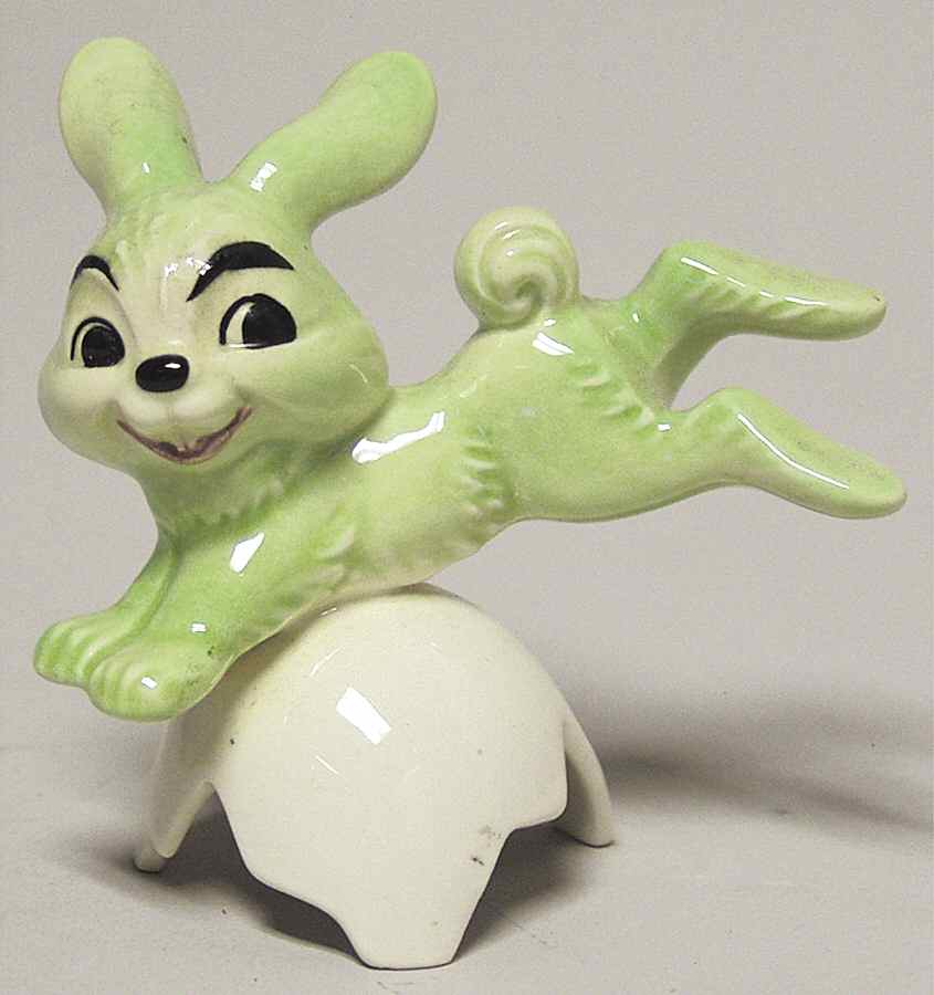 Animals-Figurines Green Rabbit On Egg - Boxed by Goebel-1