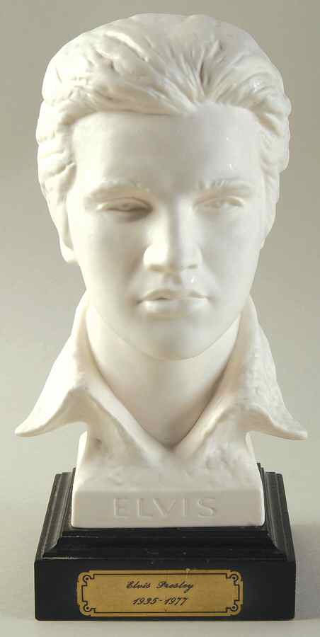 All White Figurines Elvis Bust-Matte - With Box by Goebel-1