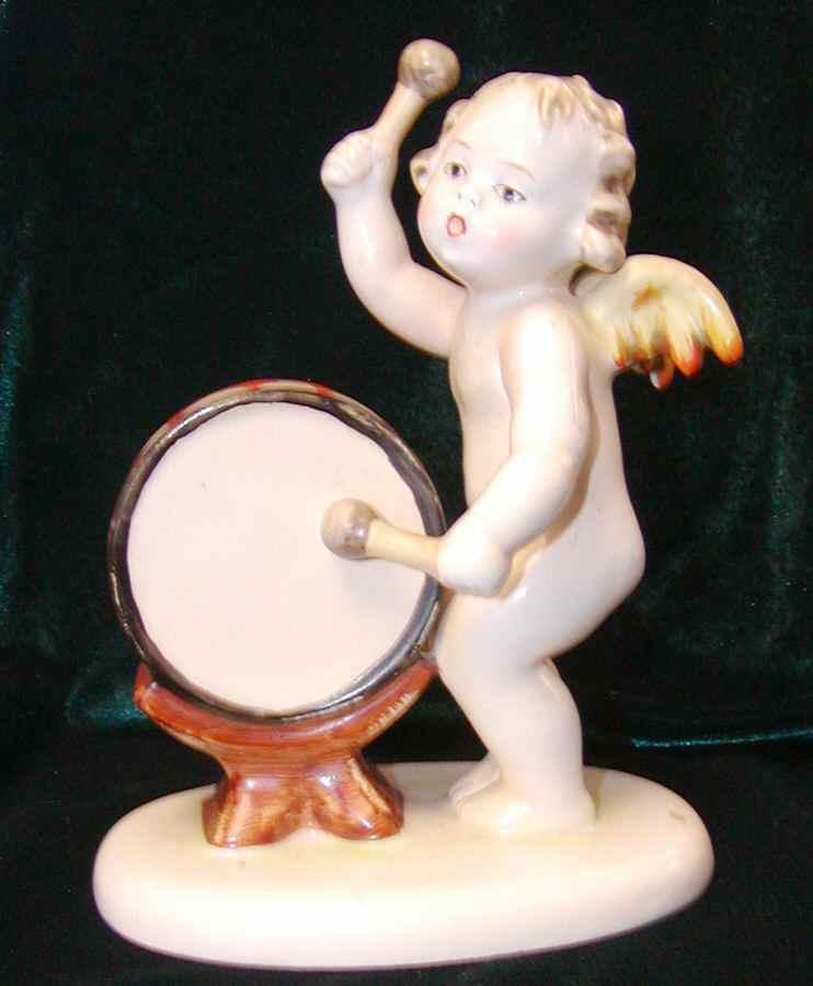 Cherubs & Cupids (AF Mark) Cherub With Drum - No Box by Goebel-1