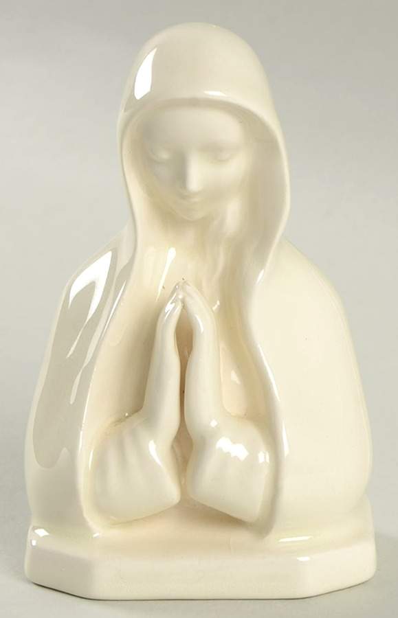 All White Figurines Madonna Praying-Glossy - Boxed by Goebel-1