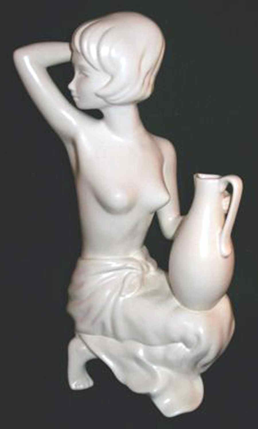 All White Figurines Nude Lady With Water Jug-Matte - No Box by Goebel-1