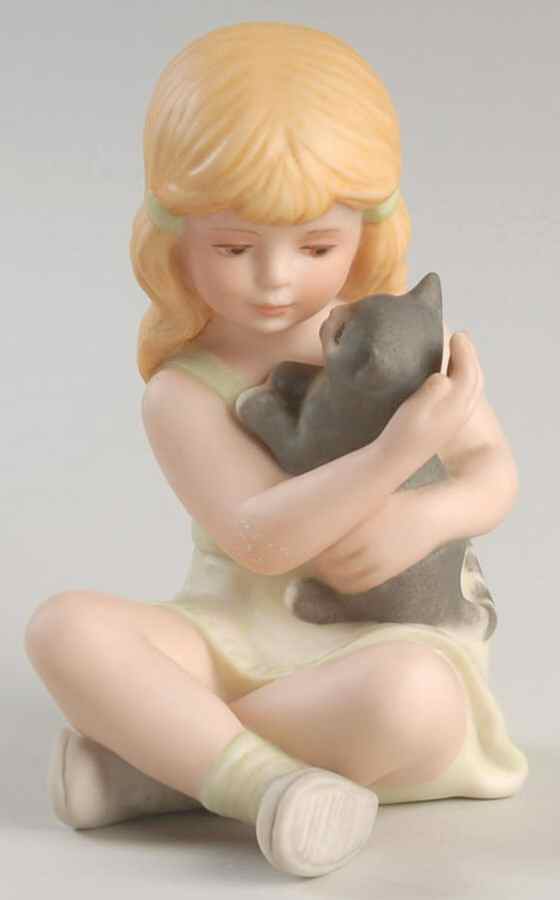 Goebel Figurines Girl With Cat - No Box by Goebel-1
