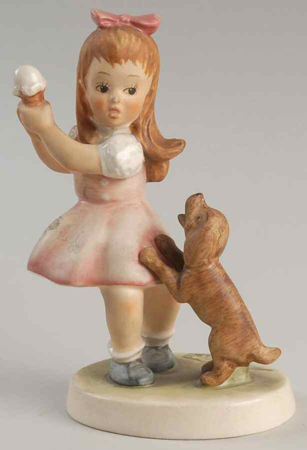 Goebel Figurines Girl W/ Ice Cream & Dog - No Box by Goebel-1