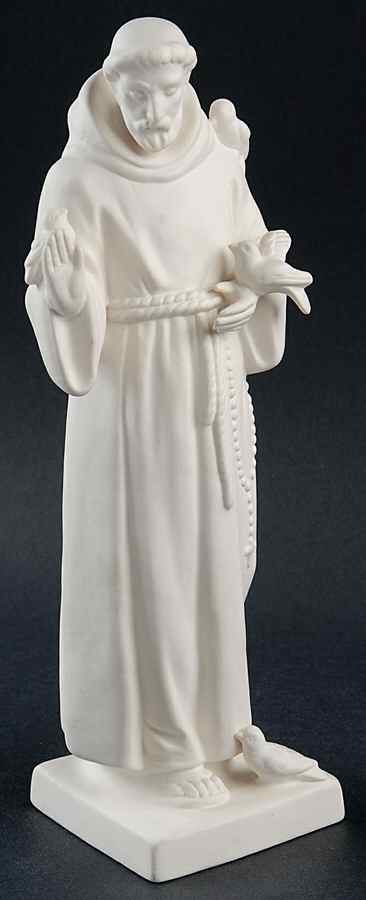 All White Figurines Saint Francis-Matte - Boxed by Goebel-1