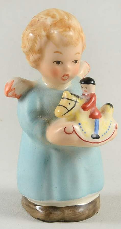 Goebel Figurines Angel With Rocking Horse-Blue - No Box by Goebel-1