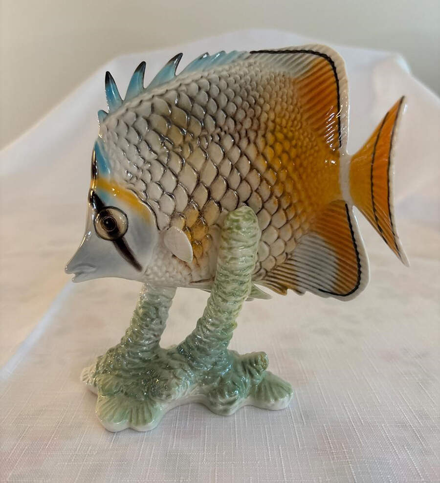 Animals-Figurines Butterfly Fish - No Box by Goebel-1