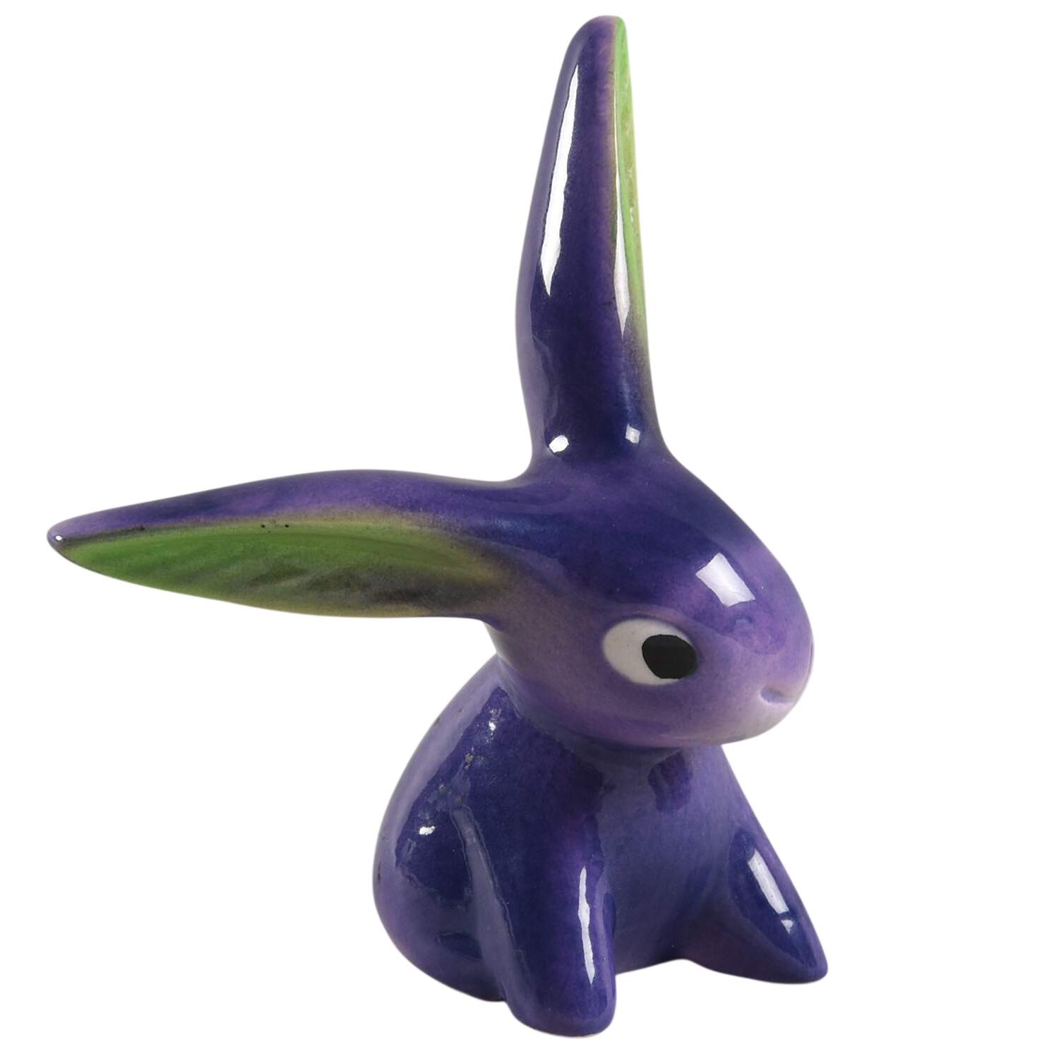 Animals-Figurines Bunny- Purple And Chartreuse  - No Box by Goebel-1