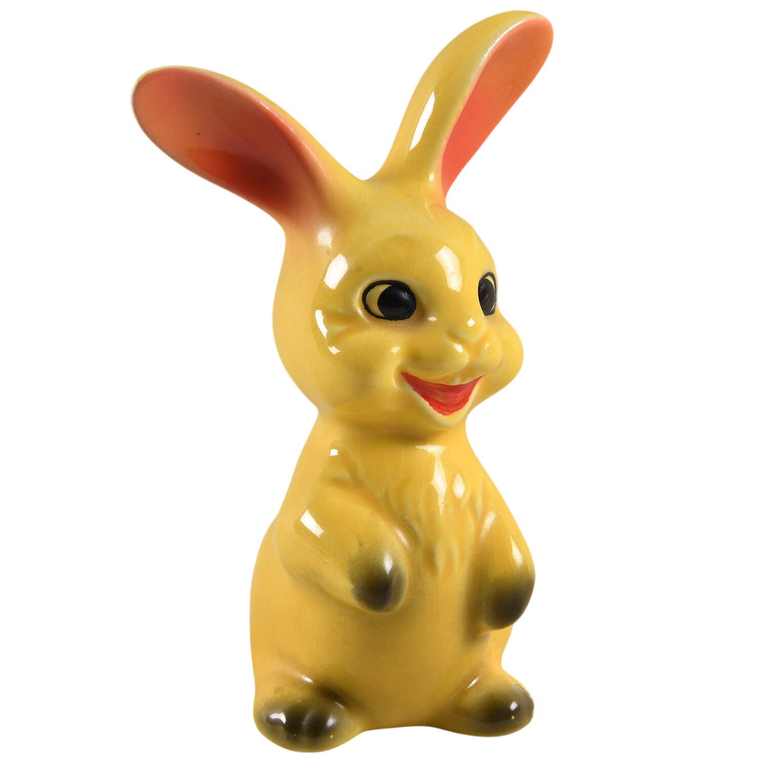 Animals-Figurines Rabbit-Yellow & Black - No Box by Goebel-1