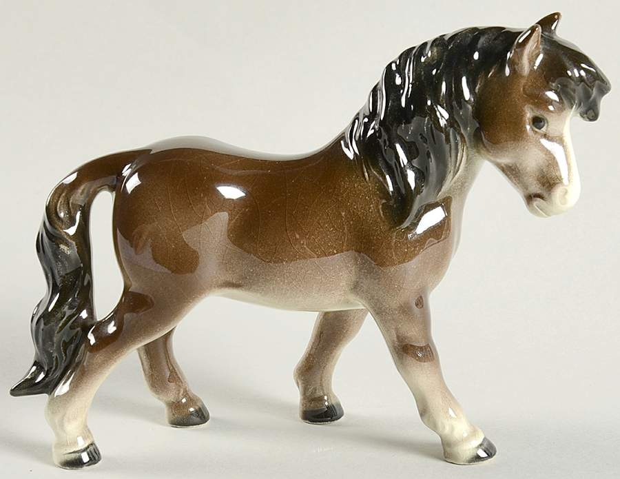 Animals-Figurines Pony-Beige  - Boxed by Goebel-1