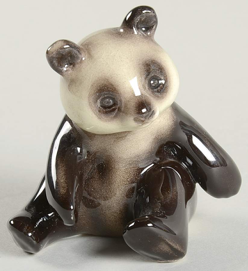 Animals-Figurines Panda Bear Sitting - No Box by Goebel-1