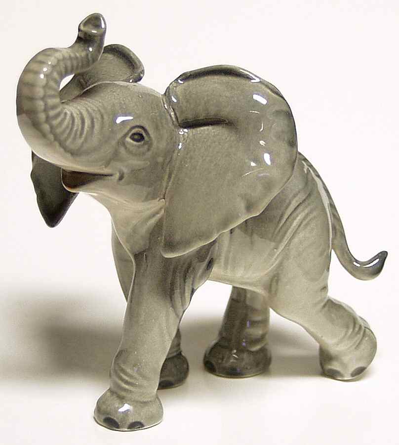 Animals-Figurines Elephant-Standing - Boxed by Goebel-1