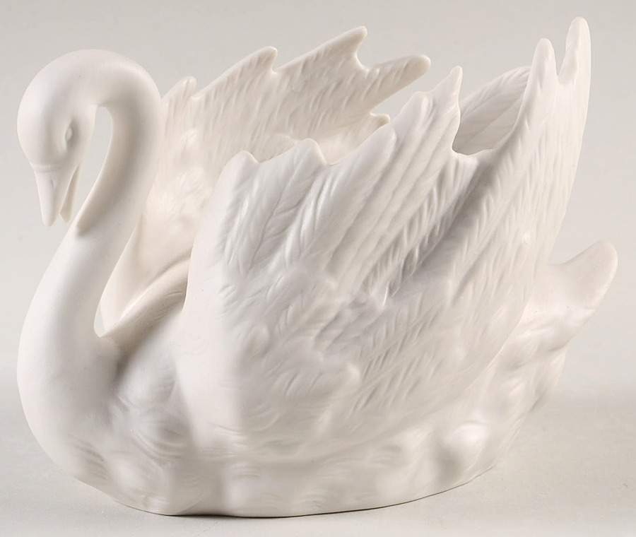 All White Figurines Swan-Matte - Boxed by Goebel-1