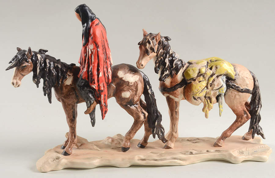 De Grazia Figurines Alone-Indian On Horse - No Box by Goebel-1