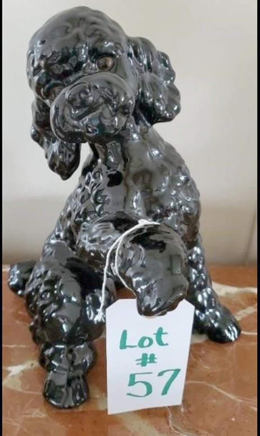 Dogs Black Poodle-Paw Up - No Box by Goebel-1